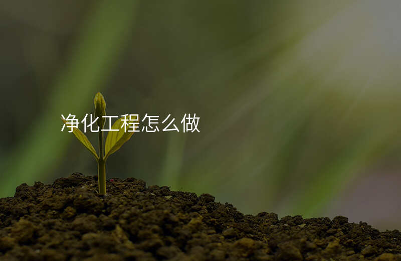 净化工程怎么做