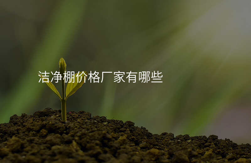 洁净棚价格厂家有哪些