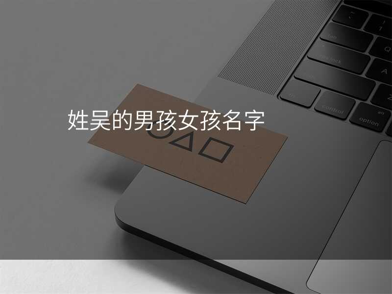 姓吴的男孩女孩名字