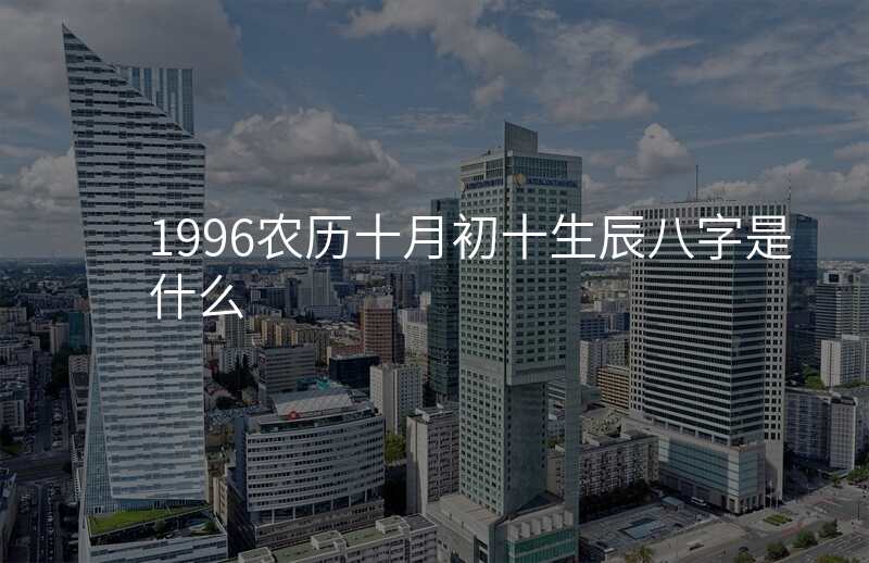 1996农历十月初十生辰八字是什么