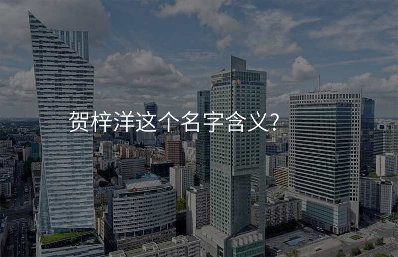 贺梓洋这个名字含义?