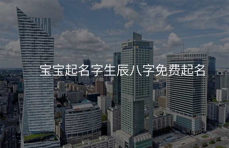 宝宝起名字生辰八字免费起名