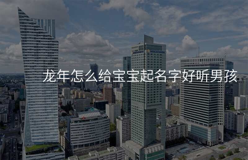 龙年怎么给宝宝起名字好听男孩