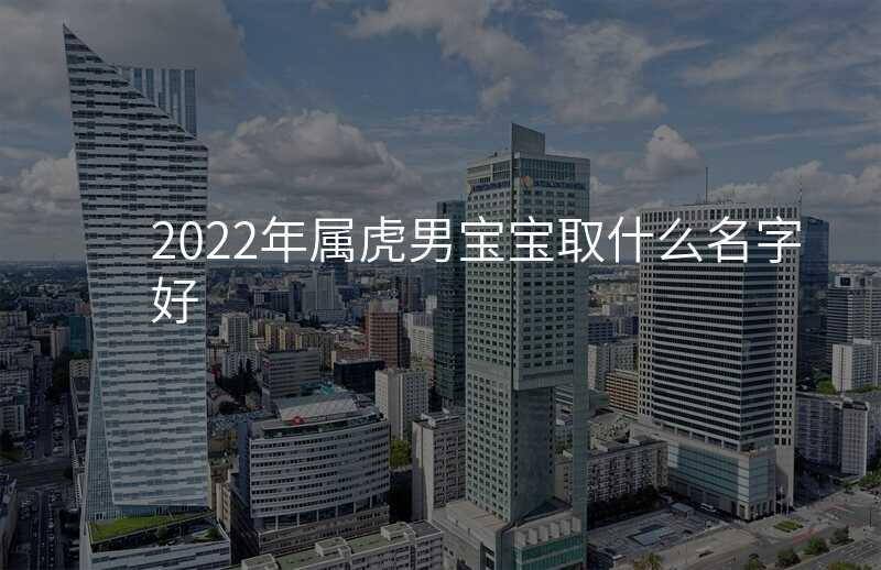 2022年属虎男宝宝取什么名字好