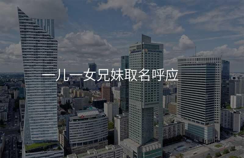 一儿一女兄妹取名呼应