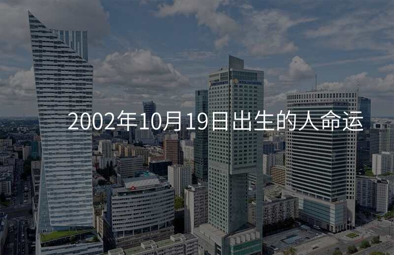 2002年10月19日出生的人命运