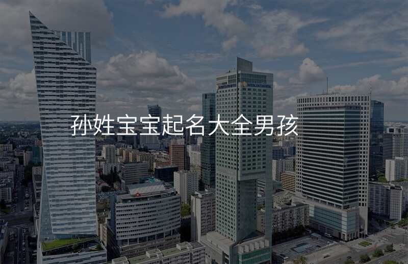 孙姓宝宝起名大全男孩