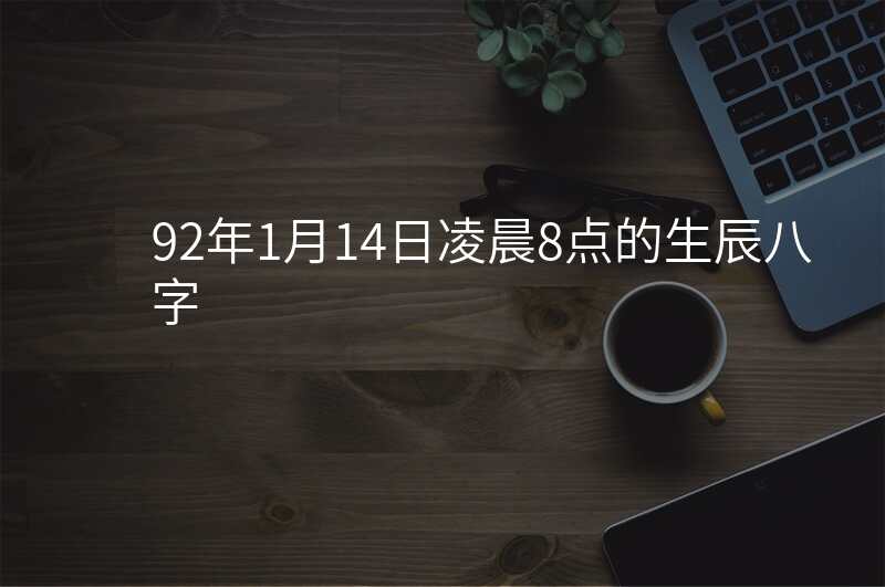 92年1月14日凌晨8点的生辰八字