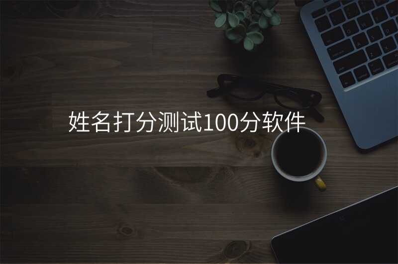 姓名打分测试100分软件