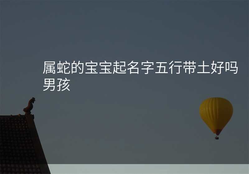 属蛇的宝宝起名字五行带土好吗男孩