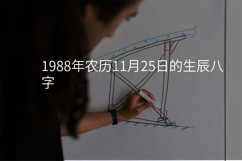 1988年农历11月25日的生辰八字