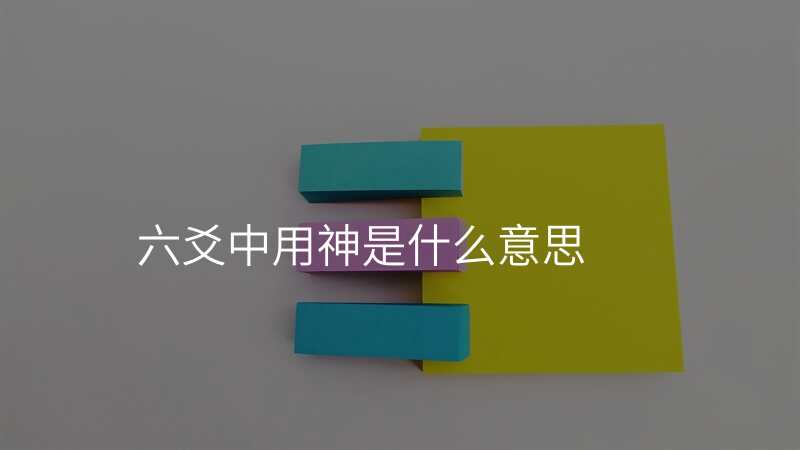 六爻中用神是什么意思