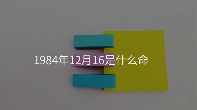1984年12月16是什么命