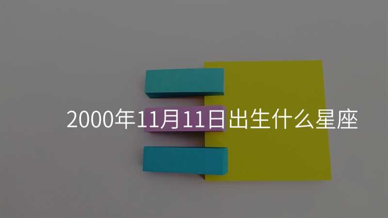 2000年11月11日出生什么星座