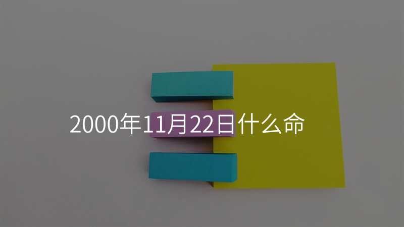 2000年11月22日什么命