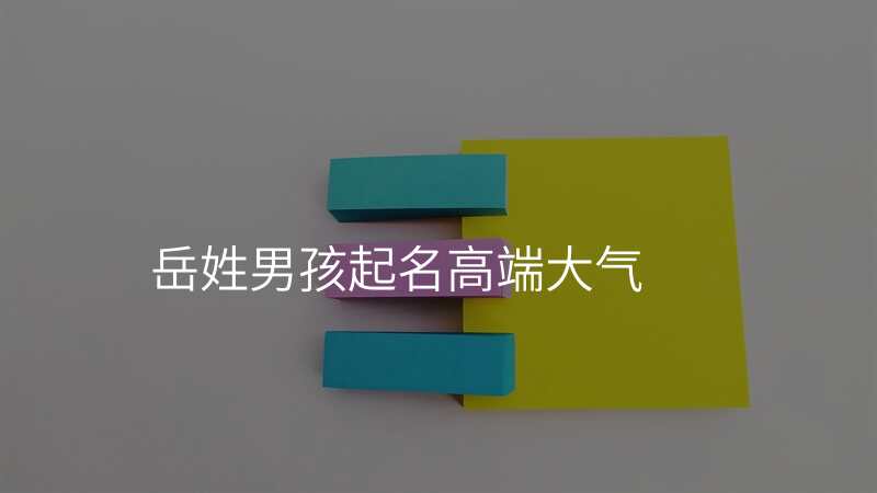岳姓男孩起名高端大气