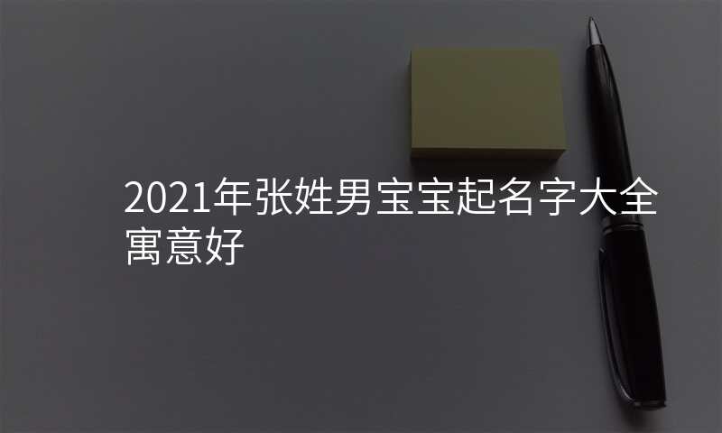 2021年张姓男宝宝起名字大全寓意好