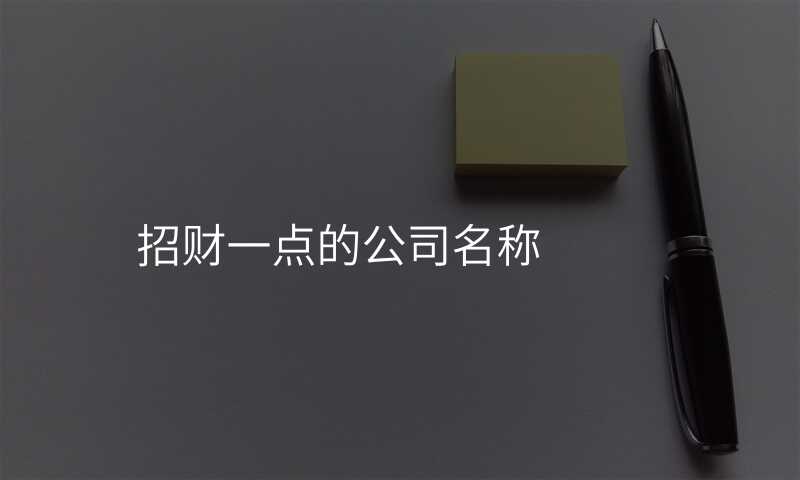 招财一点的公司名称