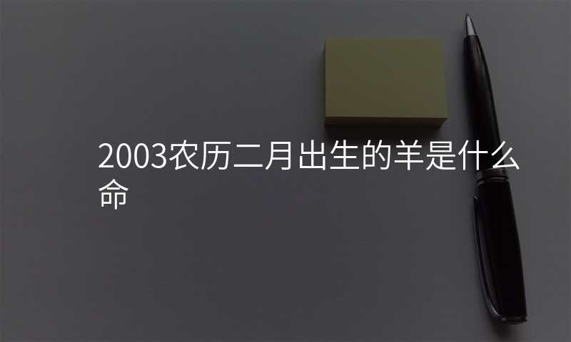 2003农历二月出生的羊是什么命
