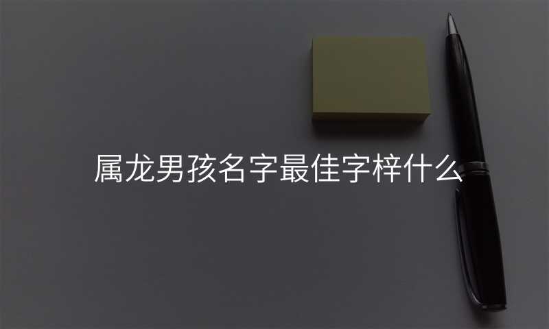 属龙男孩名字最佳字梓什么