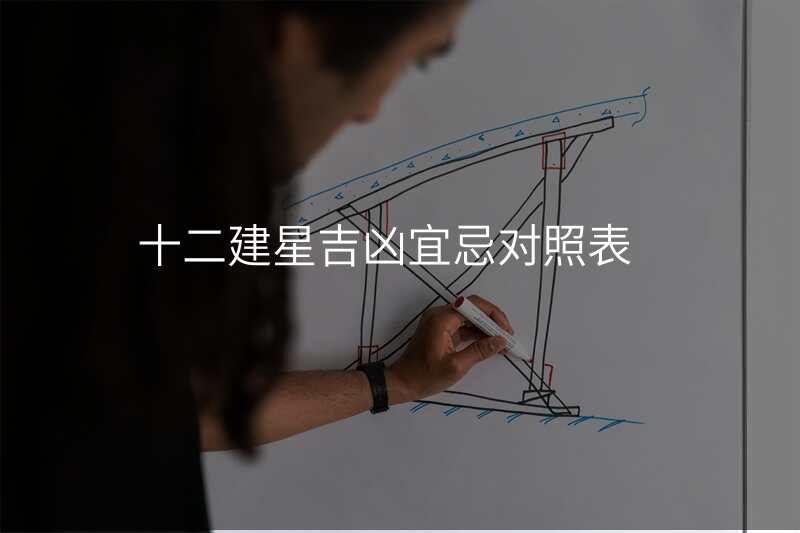 十二建星吉凶宜忌对照表