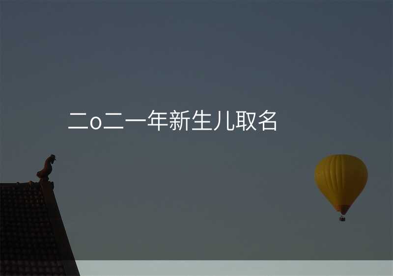 二o二一年新生儿取名