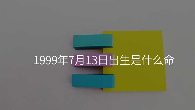 1999年7月13日出生是什么命