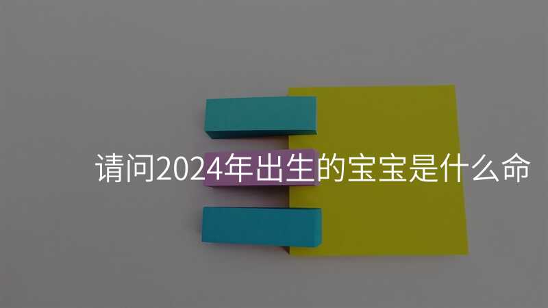 请问2024年出生的宝宝是什么命