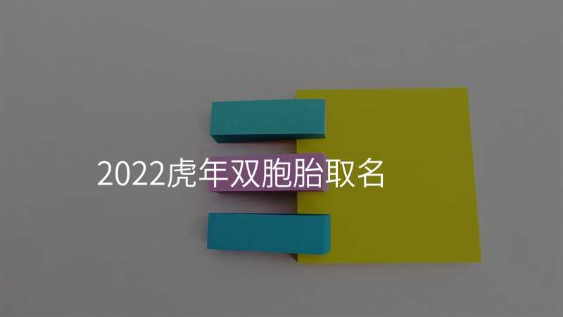 2022虎年双胞胎取名