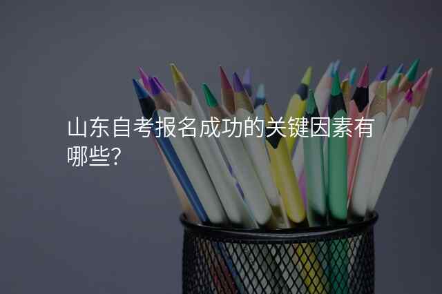 山东自考报名成功的关键因素有哪些?