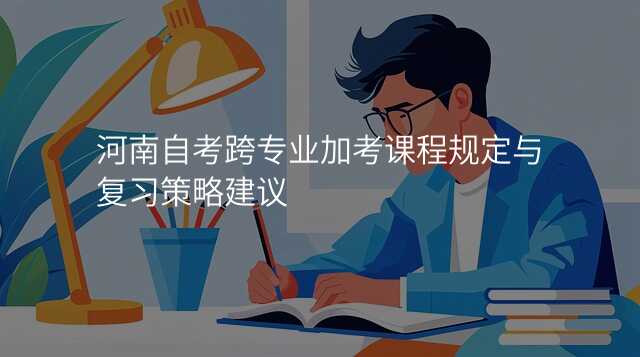 河南自考跨专业加考课程规定与复习策略建议