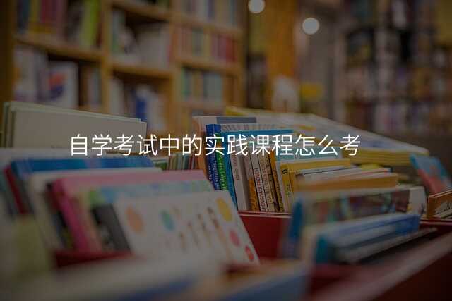 自学考试中的实践课程怎么考