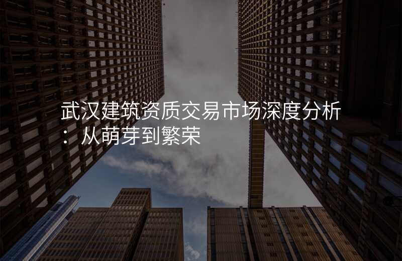 武汉建筑资质交易市场深度分析:从萌芽到繁荣