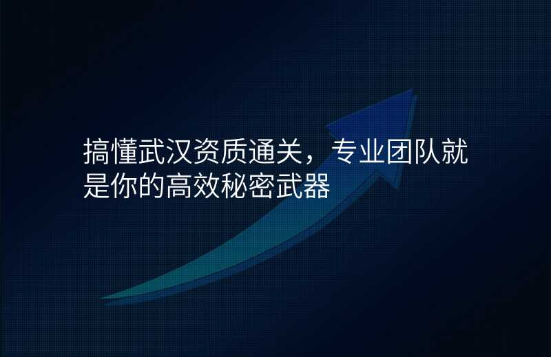 搞懂武汉资质通关,专业团队就是你的高效秘密武器