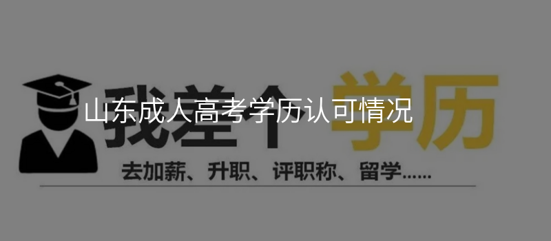 山东成人高考学历认可情况