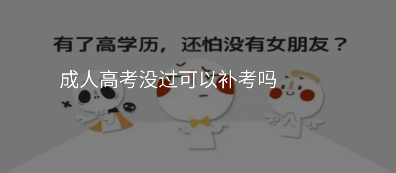 成人高考没过可以补考吗