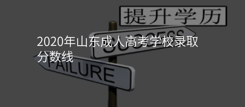 2020年山东成人高考学校录取分数线