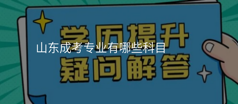 山东成考专业有哪些科目