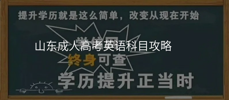 山东成人高考英语科目攻略