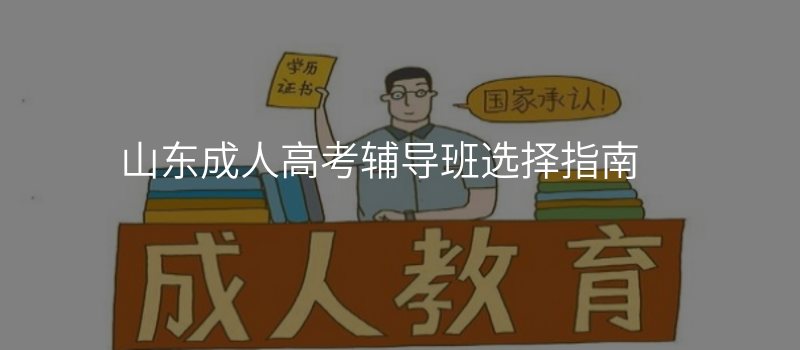 山东成人高考辅导班选择指南