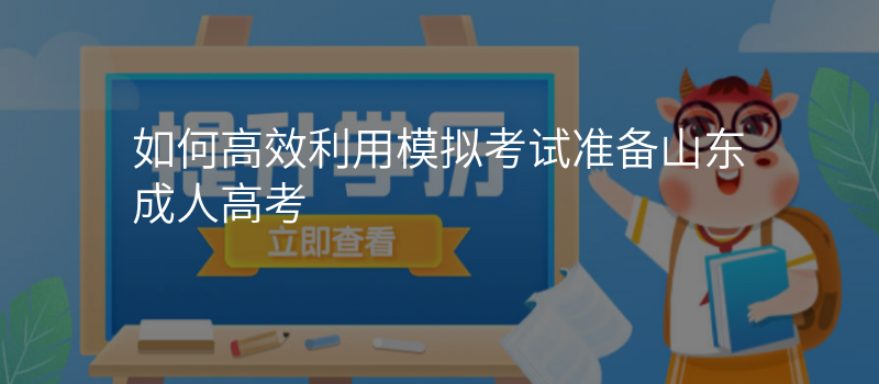 如何高效利用模拟考试准备山东成人高考