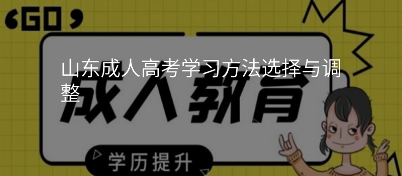 山东成人高考学习方法选择与调整