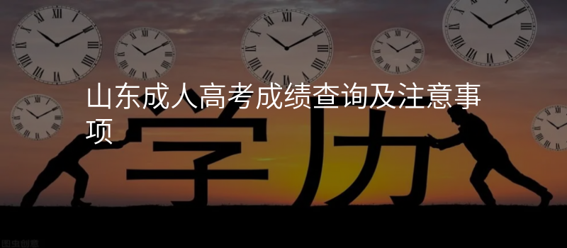 山东成人高考成绩查询及注意事项