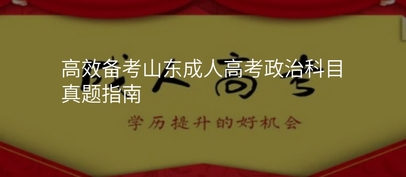 高效备考山东成人高考政治科目真题指南