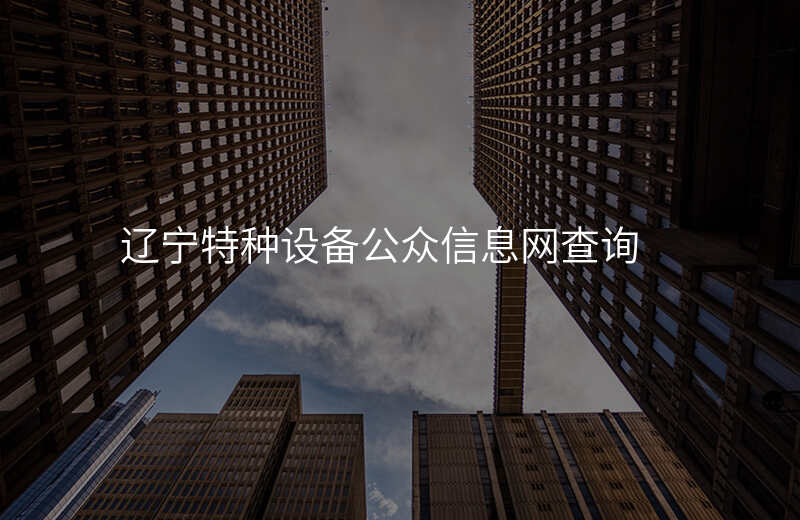 辽宁特种设备公众信息网查询