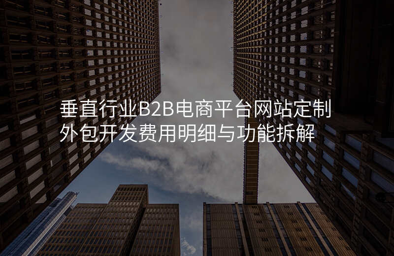 垂直行业B2B电商平台网站定制外包开发费用明细与功能拆解