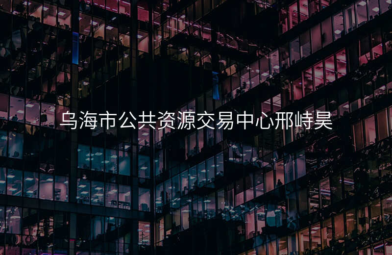 乌海市公共资源交易中心邢峙昊