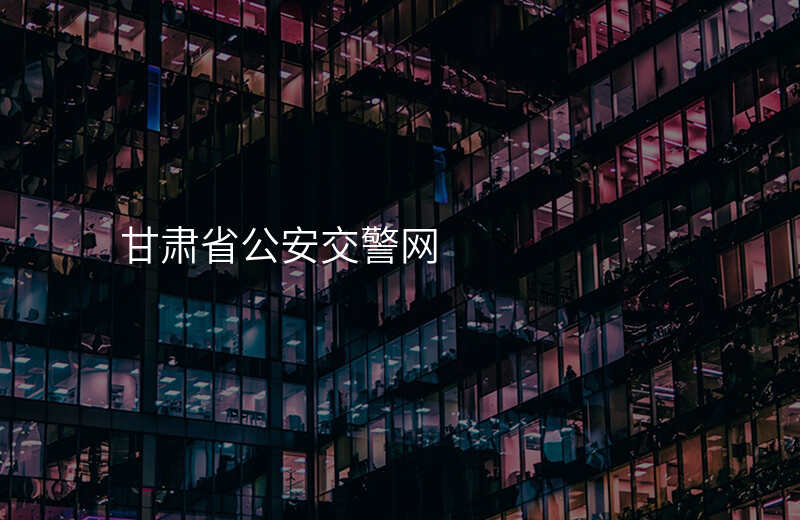 甘肃省公安交警网