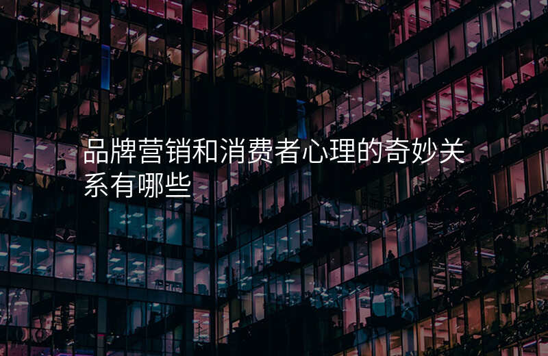 品牌营销和消费者心理的奇妙关系有哪些