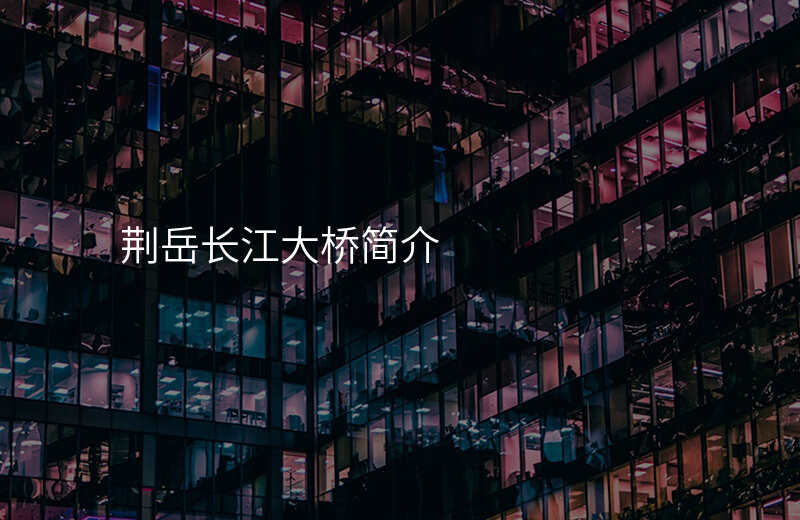 荆岳长江大桥简介